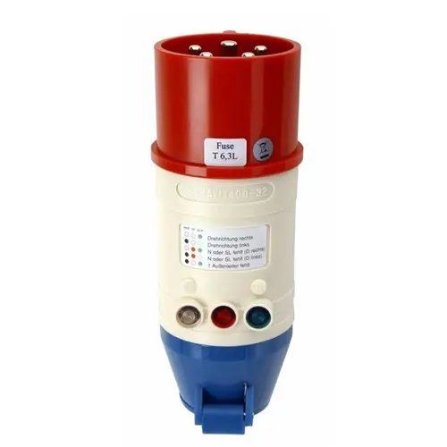 Testboy 99160432 draaiveldrichtingtester CEE 32A glimlamp drie fases