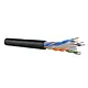 Dynamic DATA200090 UTP CAT6 grond/buiten netwerkkabel zwart rol 100 meter