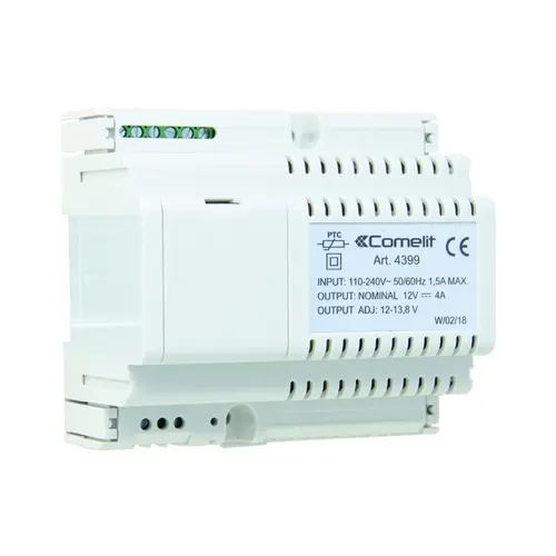 Comelit 4399 voeding Simplekey 12VDC/4A railmontage IP20
