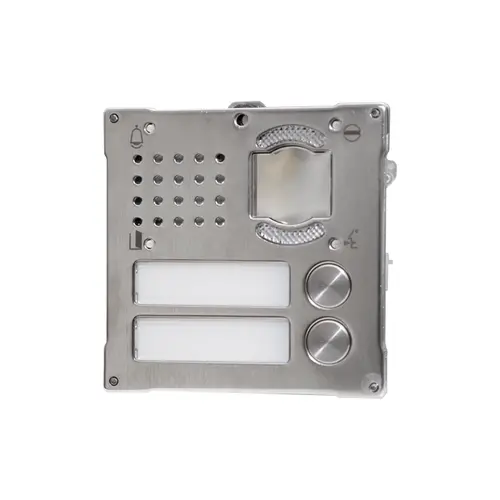 Comelit 3268S/2 vandalcom a/v frontplaat met 2 drukkers inbouw rvs