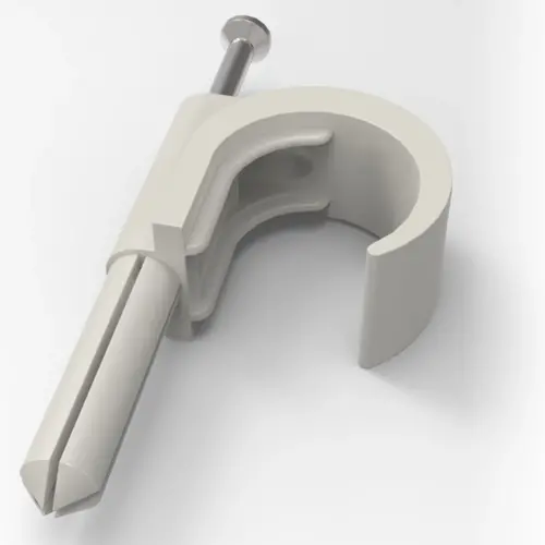 JMV BETONCLIP FLEX 16/20 betonclip tbv flexibele buis 16/20 mm met stalen spijker 2,5 x 40 mm 100 stuks
