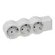 Legrand 694573 3-voudige stekkerdoos met randaarde zonder snoer wit/lichtgrijs