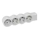 Legrand 694575 4-voudige stekkerdoos met randaarde zonder snoer wit/lichtgrijs