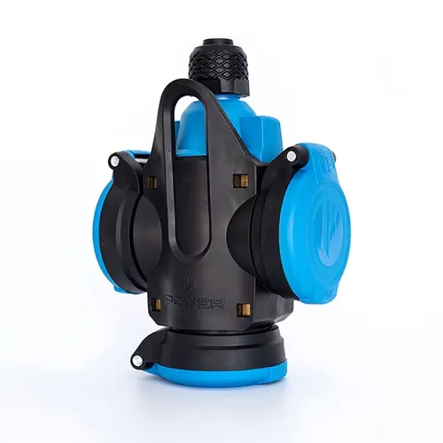 Power PWC163VB Solid hangkoppeling 3-voudig randaarde IP54 zwart/blauw