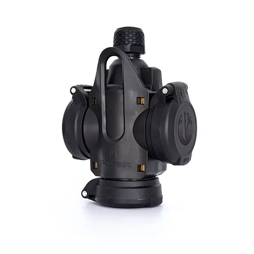 Power PWC163V Solid hangkoppeling 3-voudig randaarde IP54 zwart