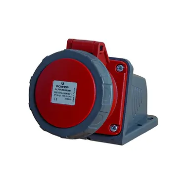 Power PWCEEW51667 wandcontactdoos CEE 5-polig 16A 380-415V rood 6h IP67