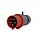 Power PWCEES532 stekker 5-polig32a ip44 rood