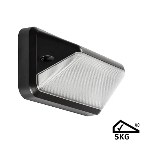 Prolumia 40010334 driehoekig opbouwarmatuur LED 6W half afgeschermd met schemerschakelaar IP66 zwart