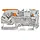 Wago 2104-5201 rijgklem met hendel en drukknop 2-draads 4 mm² grijs