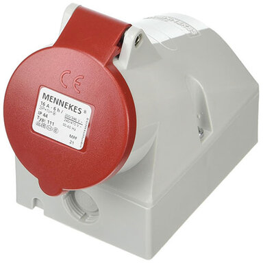 Mennekes CEE 111 wandcontactdoos CEE 5-polig 16A 400V schroefklemmen
