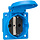 ABL 1661050 inbouwcontactdoos met klapdeksel SCHUKO 16A 250V blauw