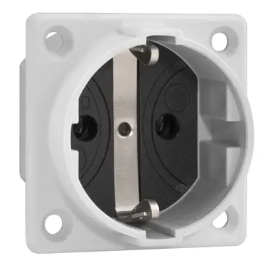 ABL MCD 2P+RA GRIJS 50MM inbouwcontactdoos zonder klapdeksel SCHUKO 16A 250V grijs