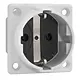 ABL MCD 2P+RA GRIJS 50MM inbouwcontactdoos zonder klapdeksel SCHUKO 16A 250V grijs