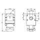 PCE 513-6DV toestelcontactdoos met klep CEE 3-polig 16A 230V schroefklemmen IP44 1xM25