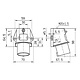 Mennekes CEE 844 toestelcontactdoos CEE 3-polig 16A 230V 6h schroefklemmen IP44