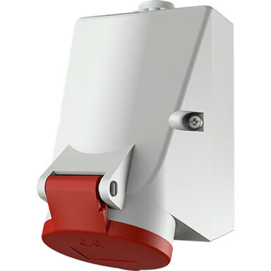 Mennekes CEE 1419 wandcontactdoos CEE 5-polig 16A 400V 6h met schroefklemmen IP44