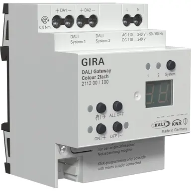 Gira 211200 dali gateway colour 2-v din-ra