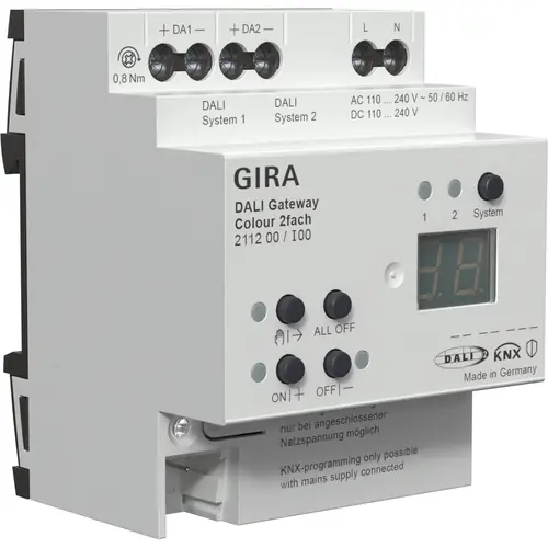 Gira 211200 dali gateway colour 2-v din-ra