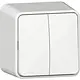 Gira 310513 serieschakelaar met interne montageplaat opbouw wit