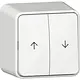 Gira 315813 jaloeziedrukcontact opbouw met interne montageplaat opbouw wit