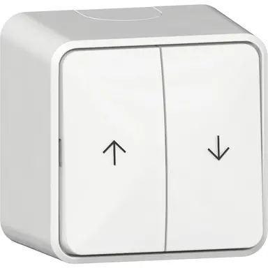 Gira 315913 jaloezieschakelaar opbouw met interne montageplaat opbouw wit