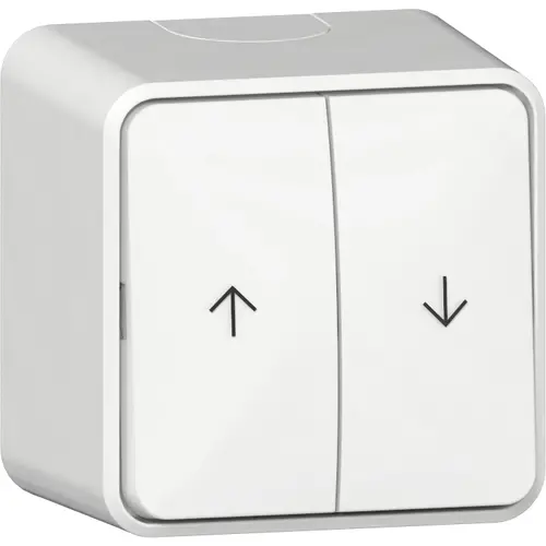 Gira 315913 jaloezieschakelaar opbouw met interne montageplaat opbouw wit
