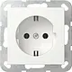 Gira 418003 wandcontactdoos randaarde schroefklemmen Systeem 55 wit glans
