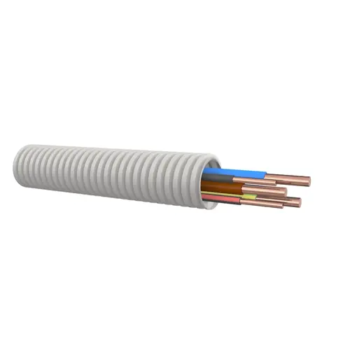 Dynamic FLBU500070 flexibele buis 16 mm voorbedraad 3 x 2.5 mm² br/bl/gg + 2 x 1.5 mm² zw/zw-rd rol 100 meter