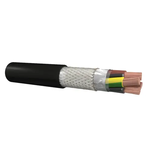 Dynamic EMIFLEX 4G1.5 KNIP stuurkabel XSLCH-J EMC afgeschermd 4 x 1.5 mm² zwart per meter