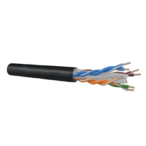 Dynamic UTP4X2XAWG231 PE UTP Cat.6 grond/buiten netwerkkabel zwart per meter
