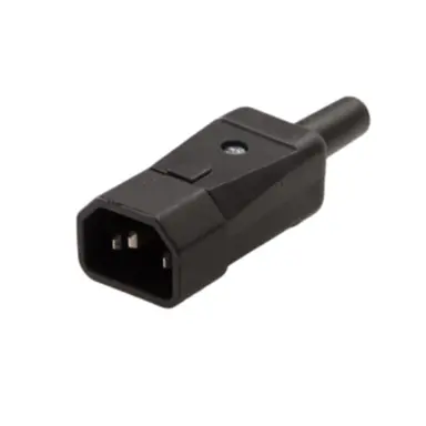 Kaiser 749/SW C14 apparaatstekker male 10A zwart