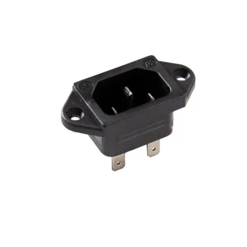 Kaiser 781/63/SW C14 inbouw apparaatstekker male 10A zwart