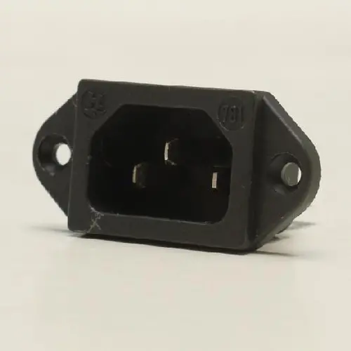 Kaiser 781/63/SW C14 inbouw apparaatstekker male 10A zwart