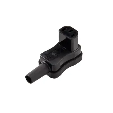 Kaiser 798/SW C13 apparaatstekker haaks verticaal female 10A zwart