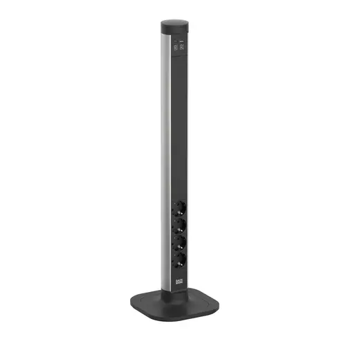 Bachmann 709.101 stekkerzuil 697 x 186 mm met 4x RA wcd en 1x USB type A en 1x USB type C excl. voet