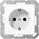 JUNG A 1520 WW wandcontactdoos randaarde met klauwbevestiging A-range alpine wit