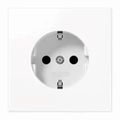JUNG LS 1520 WW wandcontactdoos randaarde met klauwbevestiging LS990 alpine wit