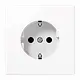 JUNG LS 1520 WW wandcontactdoos randaarde met klauwbevestiging LS990 alpine wit