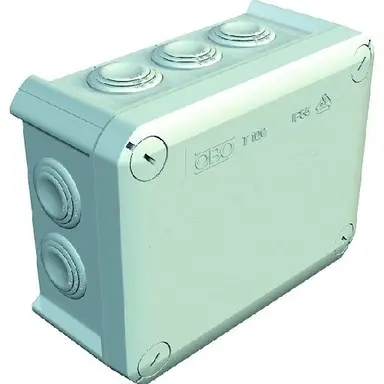 OBO T100 kabeldoos 150 x 116  x 67 mm 10 invoeren IP66 grijs