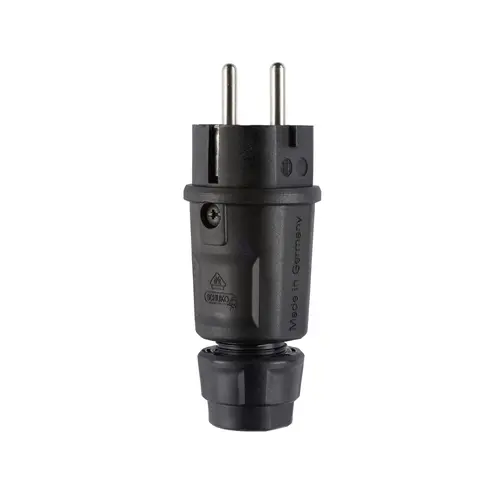 ABL 100000064 contactstop met randaarde en penaarde recht 16A IP54 zwart
