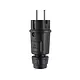 ABL 100000064 contactstop met randaarde en penaarde recht 16A IP54 zwart