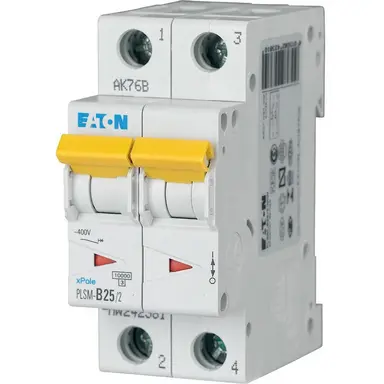 Eaton PLSM-C25/2-MW Installatieautomaat C-kar 2-polig 25A 400VAC