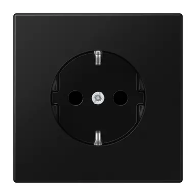 JUNG LS 1520 SWM wandcontactdoos randaarde met klauwbevestiging LS990 grafietzwart mat