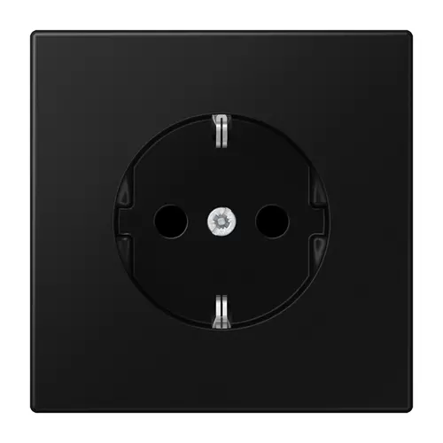 JUNG LS 1520 SWM wandcontactdoos randaarde met klauwbevestiging LS990 grafietzwart mat