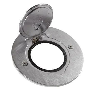 Legrand 089701 vloercontactdoos afdekplaat rond 1-voudig 86 x 86 mm RVS