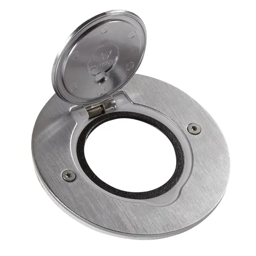 Legrand 089701 vloercontactdoos afdekplaat rond 1-voudig 86 x 86 mm RVS