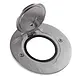 Legrand 089701 vloercontactdoos afdekplaat rond 1-voudig 86 x 86 mm RVS