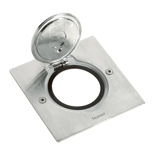 Legrand 089700 vloercontactdoos afdekplaat vierkant 1-voudig 86 x 86 mm RVS