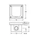 Busch-Jaeger 1705 U-101 inbouwbehuizing leeg met klapdeksel 86 x 86 x 58 mm voor wandmontage