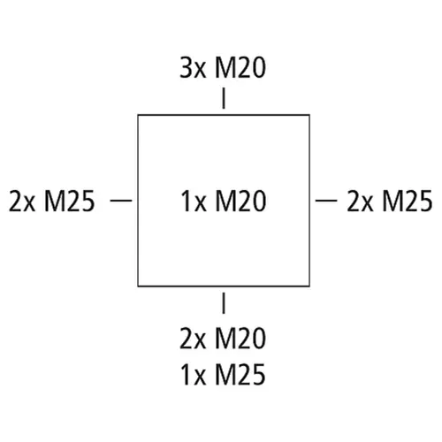 Spelsberg ABOX 040-L/SW kabeldoos leeg 102 x 102 x 57 mm IP66 zwart